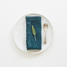 Linen Tales Napkins - Deep Water - Set of 2