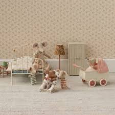 Maileg Mouse Pram - Coral