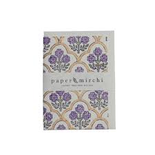Hand Block Printed Greeting Card - Trellis Lavender