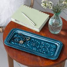 Enamel Trinket Tray - Teal