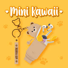Mini Kawai Keyring Coin Purse - Teddy Bear