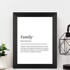 A4 Black Framed Print  - Family