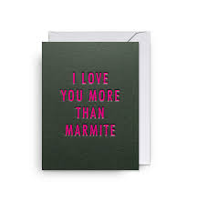 Lagom Mini Card - I love You More Than Marmite