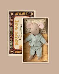 Maileg Little Brother Mouse in Matchbox