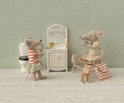 Maileg Mouse Toothbrush Bag Set - Coral