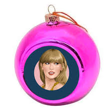 Christmas Pink Bauble - 'Tay Navy and Pink