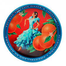 Round Serving Tray - Cerveza Espanola