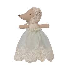 Maileg Mouse Baby in Gown - Mint