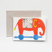 Fold Out Card - Elephants