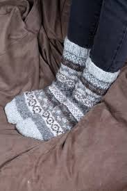 Pachamama Classic Fairisle Sofa Socks - Natural