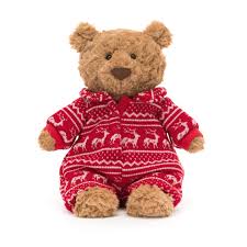 Jellycat Bartholomew Bear Winter Pyjamas