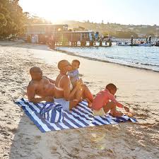 Dock & Bay Large Picnic Blanket - Whitsunday Blue