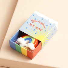 Tiny Matchbox Ceramic Token - Rainbow