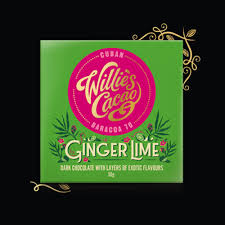 Willie's Cacao Dark Chocolate w/ Ginger & Lime Chocolate Bar 50g