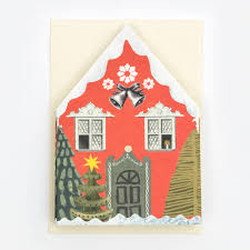 Concertina Card - Christmas Houses