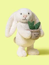 Jellycat Cream Bunny with Plant