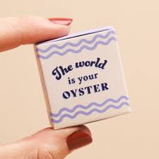 Tiny Matchbox Ceramic Token - Oyster