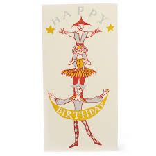 Cambridge Imprint Long Card - Happy Birthday Human Tower