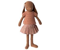 Maileg Classic Chocolate Brown Bunny Knitted Shirt & Skirt
