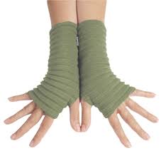 Wristees Fingerless Gloves - Avocado Green