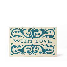 Cambridge Imprint Pack of Arabesque With Love Cards - various colours available