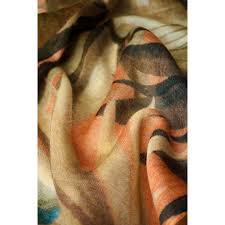 Powder Painted Palms Wool Wrap Scarf