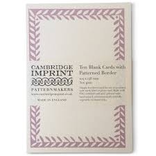 Cambridge Imprint Pack of 10 Patterned Postcards - Cupboard Pink