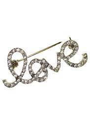 LOVE Diamante Brooch