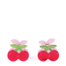 Mini Hair Claw Clips  - Cherries