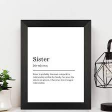 A4 Black Framed Print  - Sister