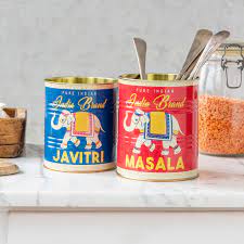 Set of 2 Storage Tins - Masala & Javit