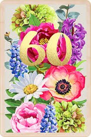 Wooden Postcard - 60th Birthday