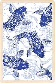 Wooden Postcard - Koi Fish