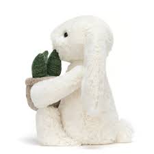 Jellycat Cream Bunny with Plant