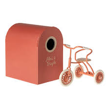 Maileg Mouse Abri a Tricycle - Coral