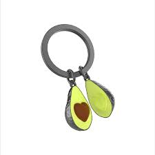 Metalmorphose Keyring - Green Avocado with Heart Seed