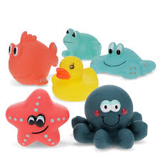 Bath Toys - Set of 6 Aquatic Animals