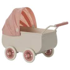 Maileg Mouse Pram - Coral