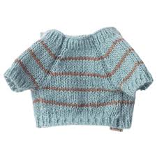 Maileg Puppy Pet Knitted Sweater - Blue