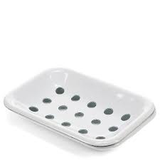 Enamel Soap Dish - White