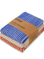 Sophie Home Reusable & Eco-Friendly Cotton Knit Dishcloths - Ribbed Cobalt