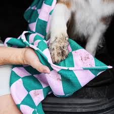 Dock & Bay Medium Dog Towel - Check Mutt