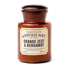 Apothecary Glass Jar Candle - Orange Zest & Bergamot