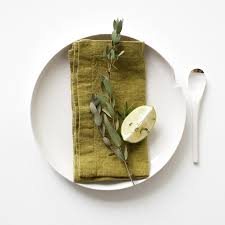 Linen Tales Napkins - Moss Green - Set of 2