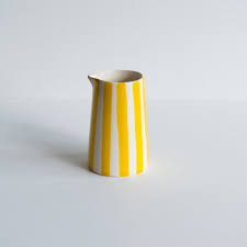 Musango Candy Stripe Creamer Jug - Turmeric