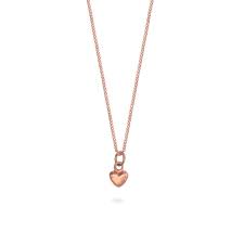 Tiny 18ct Gold Vermeil Heart Charm Necklace