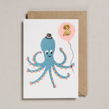 Confetti Pets Card - Octopus Age 2