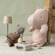 Maileg Safari Friends - Medium Rose Hippo
