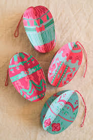 East End Press Easter Eggs Paper Ornaments