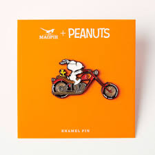 Peanuts Enamel Pin - Biker
